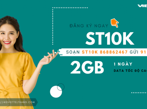 HOT: Cách mua 3G Viettel 1 ngày 2Gb data chỉ với 10K