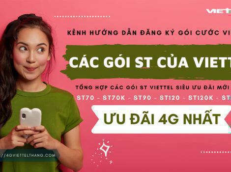 Các gói ST của Viettel ưu đãi data 4G siêu tốc mới nhất 2024