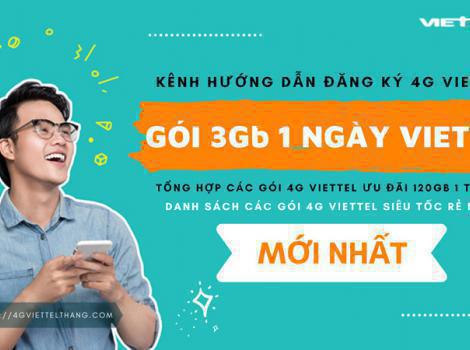 Các gói 3Gb 1 ngày Viettel: Chi tiết, giá gói & cách đăng ký