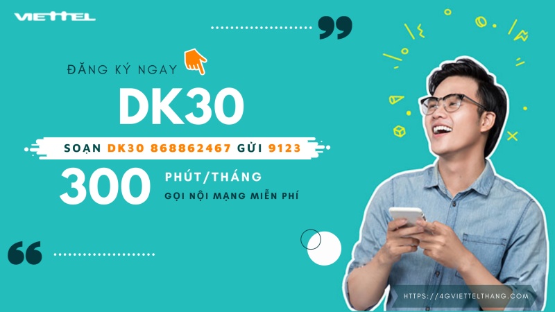 Cú pháp đăng ký gói DK30 Viettel
