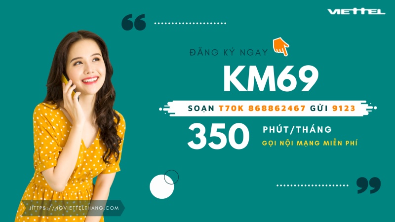 Cú pháp đăng ký gói KM69 Viettel