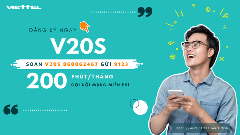 Đăng ký gói V20S Viettel