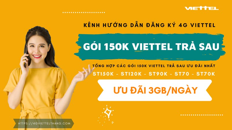 Gói 150k Viettel trả sau 2021