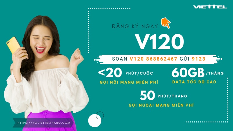 Cách đăng ký gói V120 Viettel