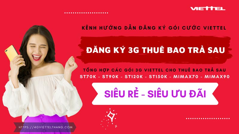 đăng ký 3G cho thuê bao trả sau Viettel
