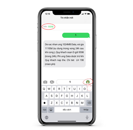 Cách ứng data Viettel qua 9598
