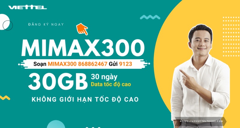 Đăng ký 4g cho thuê bao trả sau Viettel Umax300