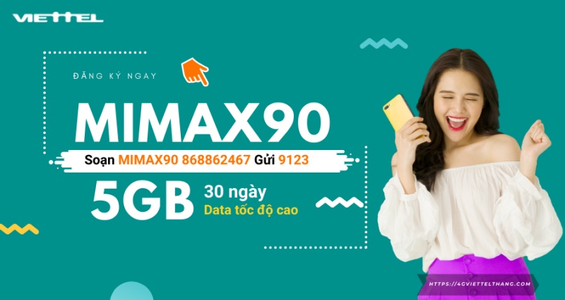 Đăng ký 4g cho thuê bao trả sau Viettel Mimax90