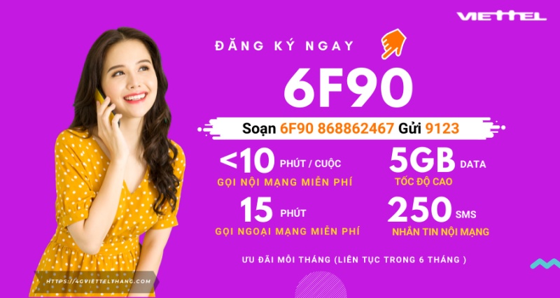 Đăng ký gói 6F90 Viettel