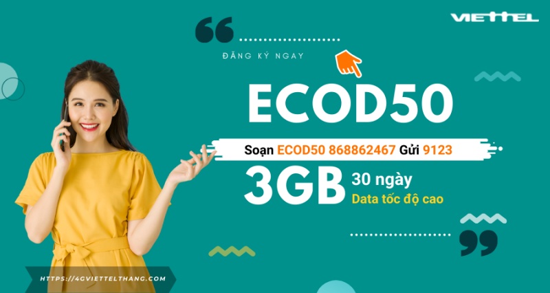 Đăng ký gói ECOD50 Viettel