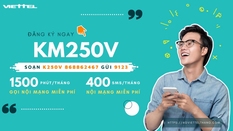 Đăng ký gói KM250V Viettel
