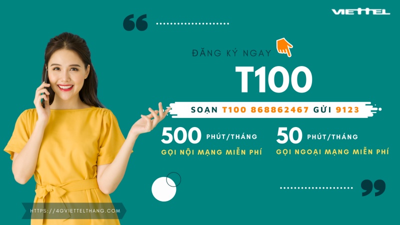 Đăng ký gói cước T100 Viettel