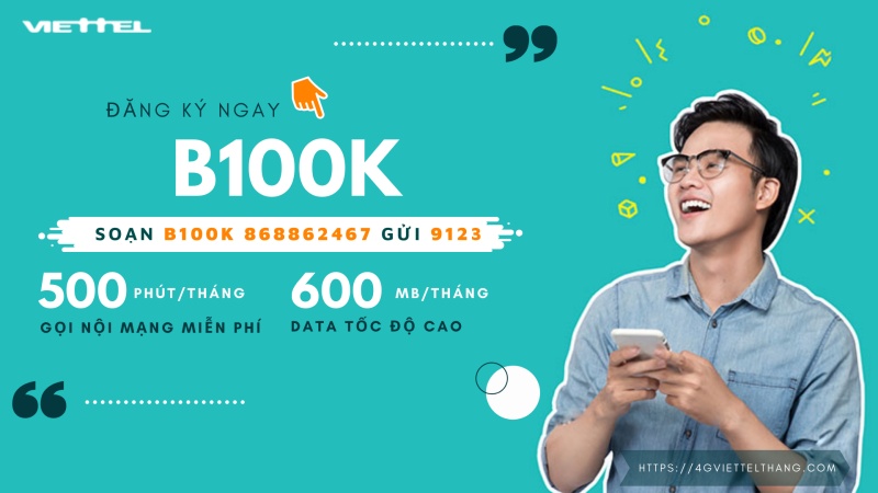 Đăng ký gói B100K Viettel