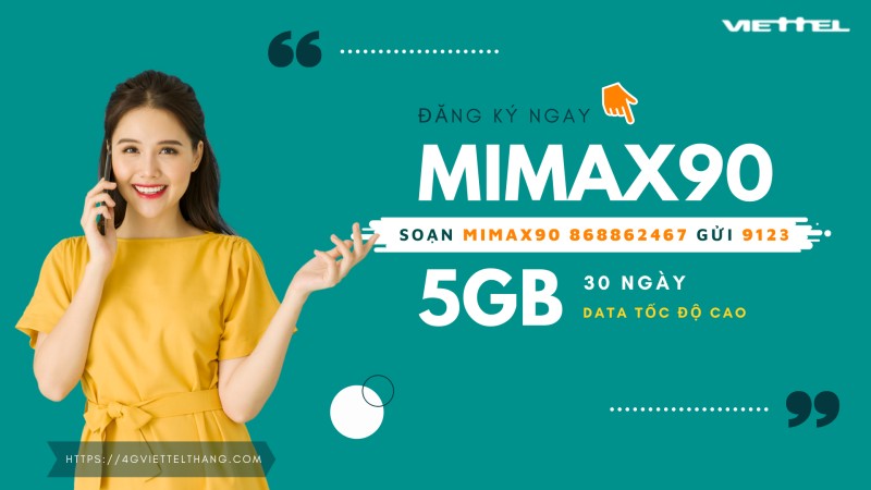 Đăng ký gói Mimax90 Viettel