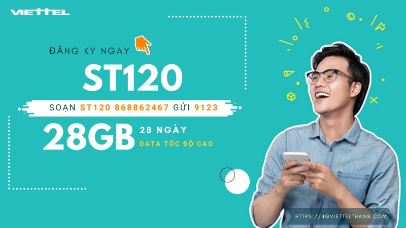 Đăng ký gói ST120 Viettel 1 tháng