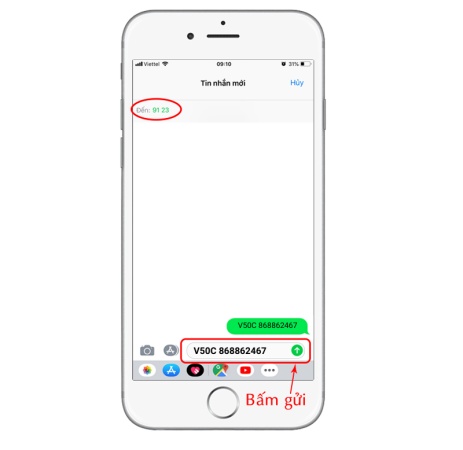 cách đăng ký 3G Viettel tháng - v50c