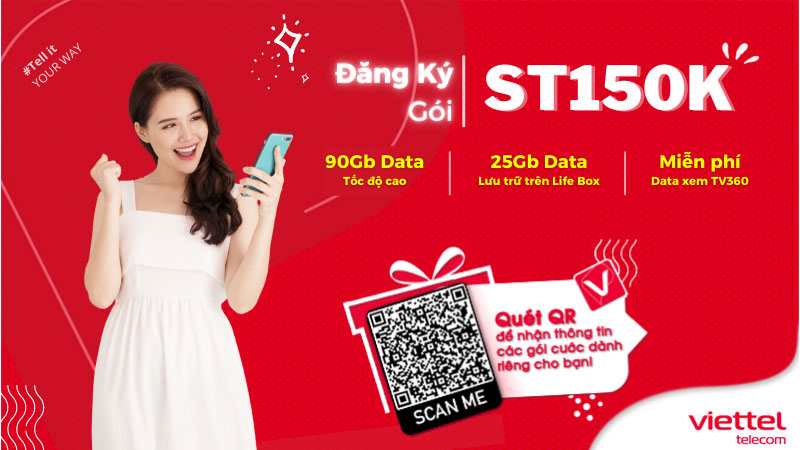 Gói 4G Viettel 90Gb data