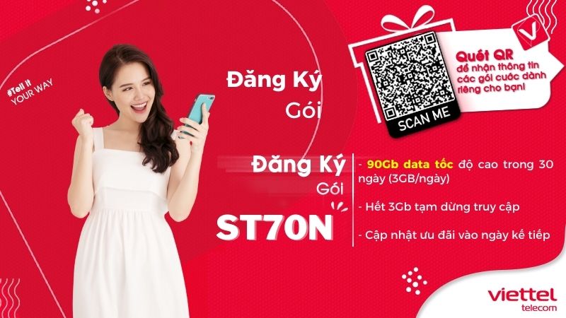 Cách đăng ký gói ST70N Viettel
