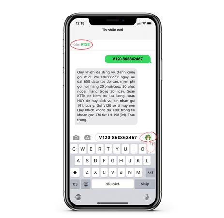Cú pháp đăng ký gói V Viettel