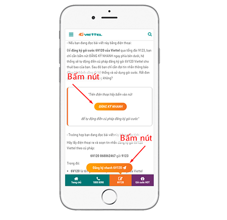 Cách đăng ký gói 6V120 Viettel