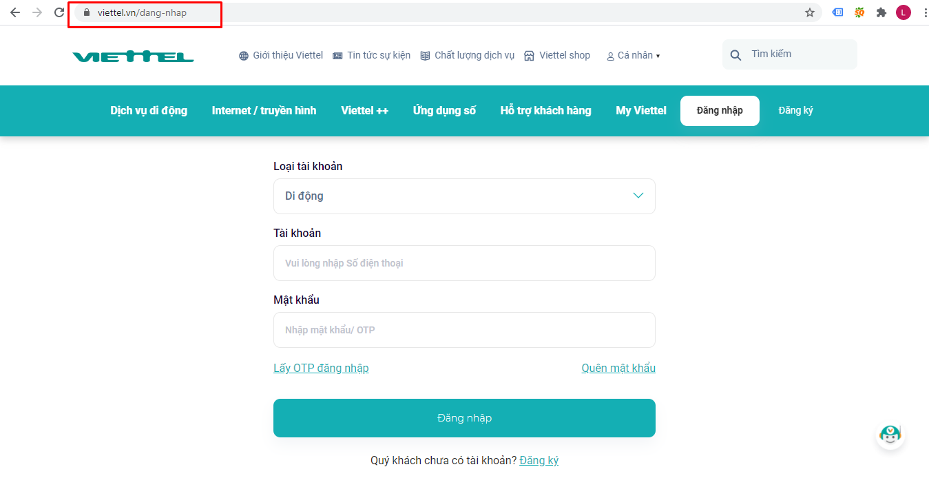 Kiểm tra gói cước Viettel